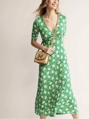 Boden Rebecca Jersey Midi Tea Dress.